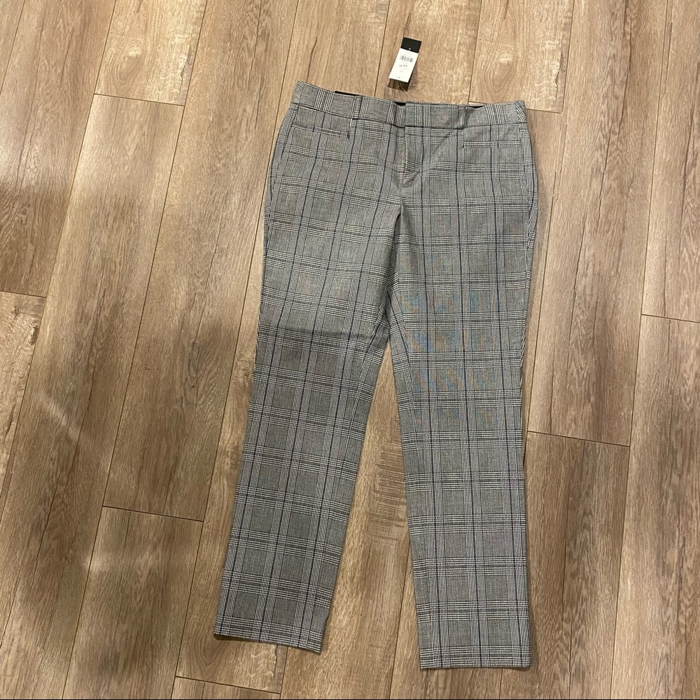 BANANA REPUBLIC SZ 6 SLIMMING STRETCH PLAID PANT